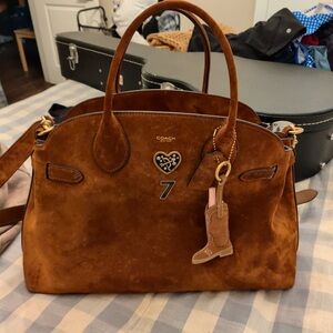 Coach Soft Empire Carryall Bag 40 Brass/Warm Brown Authentic